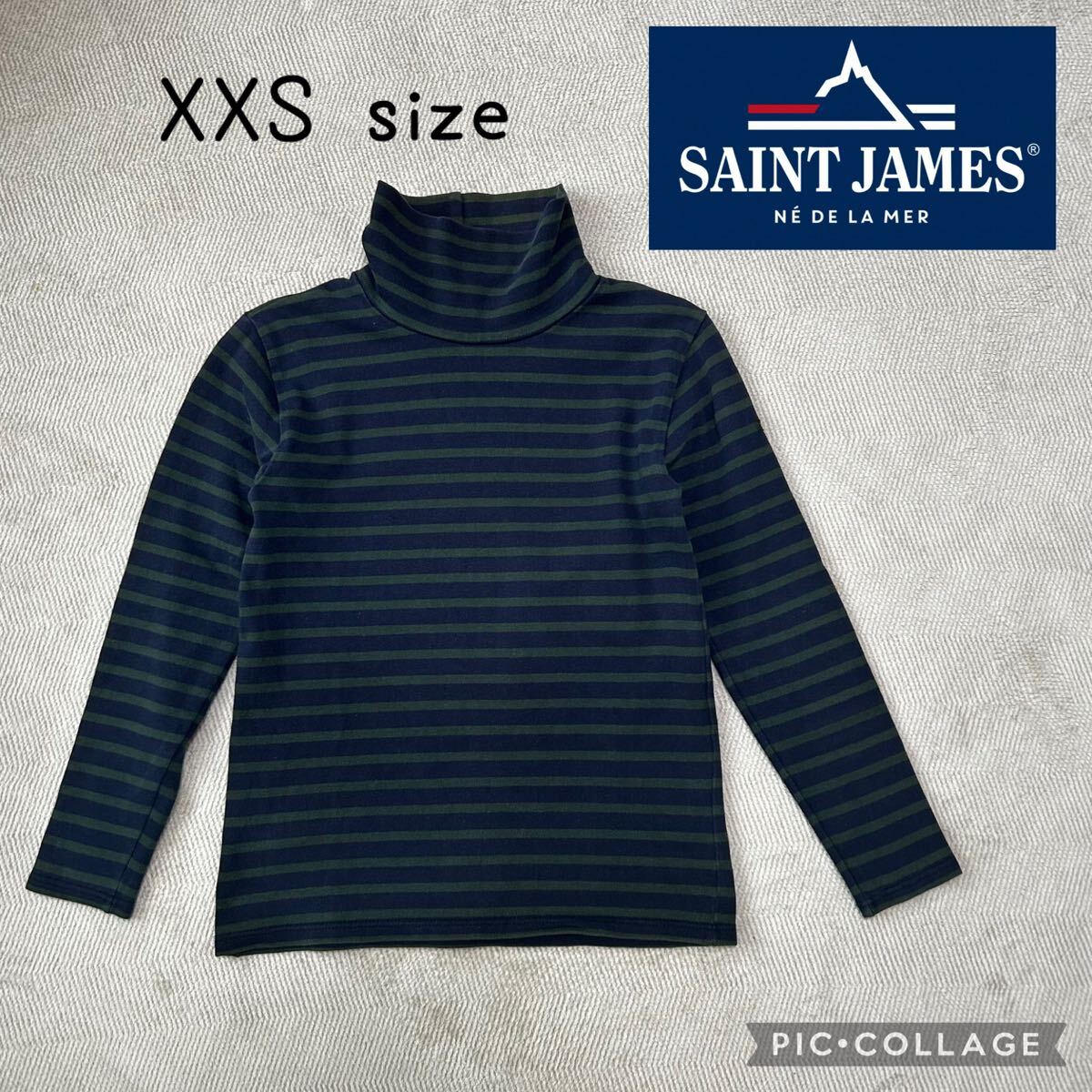 セントジェームス ハイネック ボーダーカットソー XXS 140cm拍卖