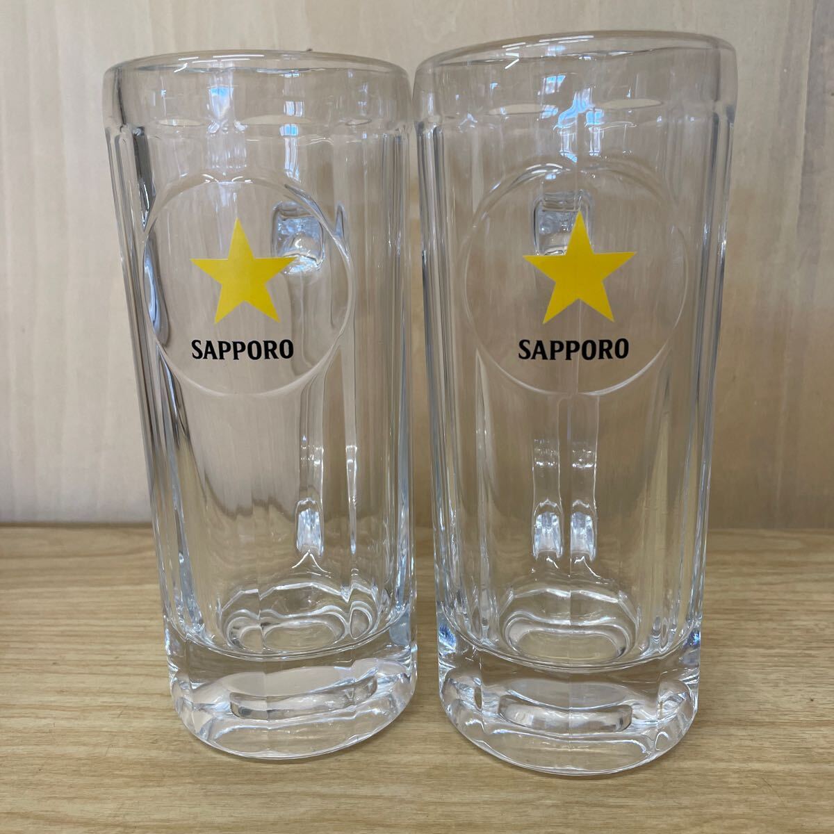 サッポロビール ビールジョッキ ビアジョッキ ジョッキ 黒ラベル 2客 ペア 中古拍卖