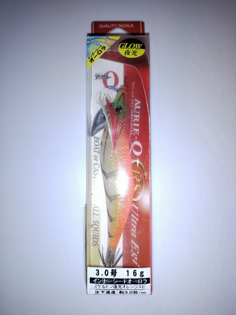 H 廃盤 ヨーヅリ アオリーQ RS  3.0号 スケルトン夜光オレンジエビ拍卖