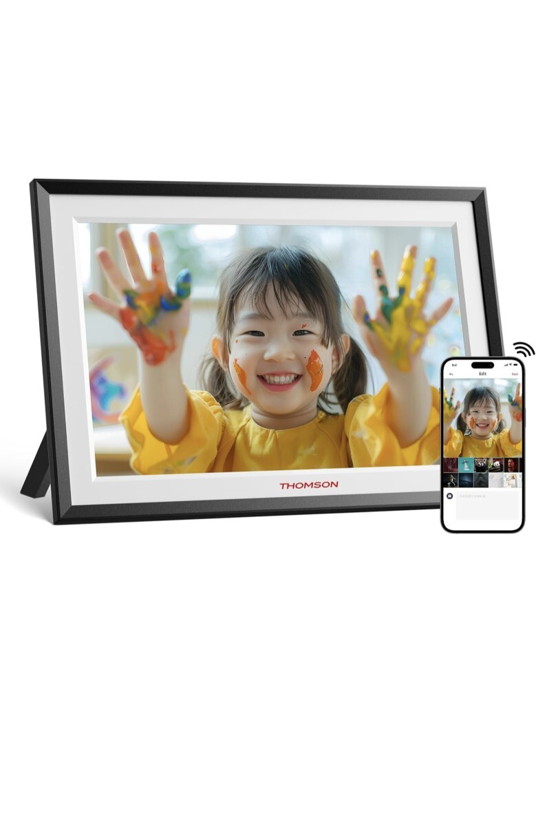 THOMSON WIFI デジタルフォトフレーム 10.1インチ 1280×800 WiFi 32GB内蔵 タッチスクリーン 256GB SDカード/USBメモリ対応 遠隔転送 拍卖