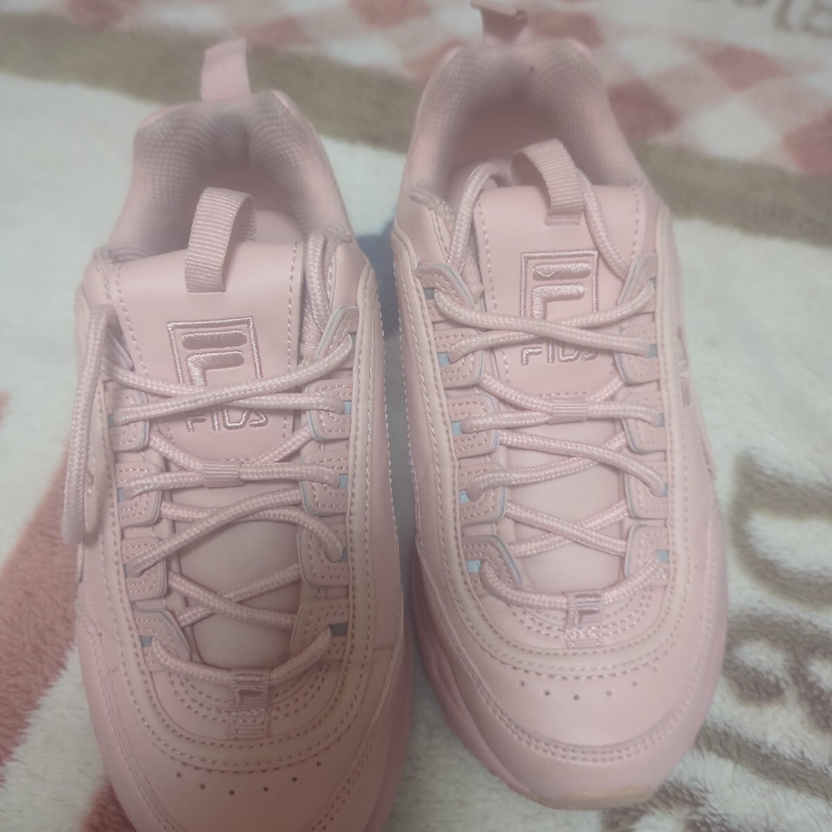 「中古品」 FIRAレディースシューズ22.5センチ・ピンク拍卖