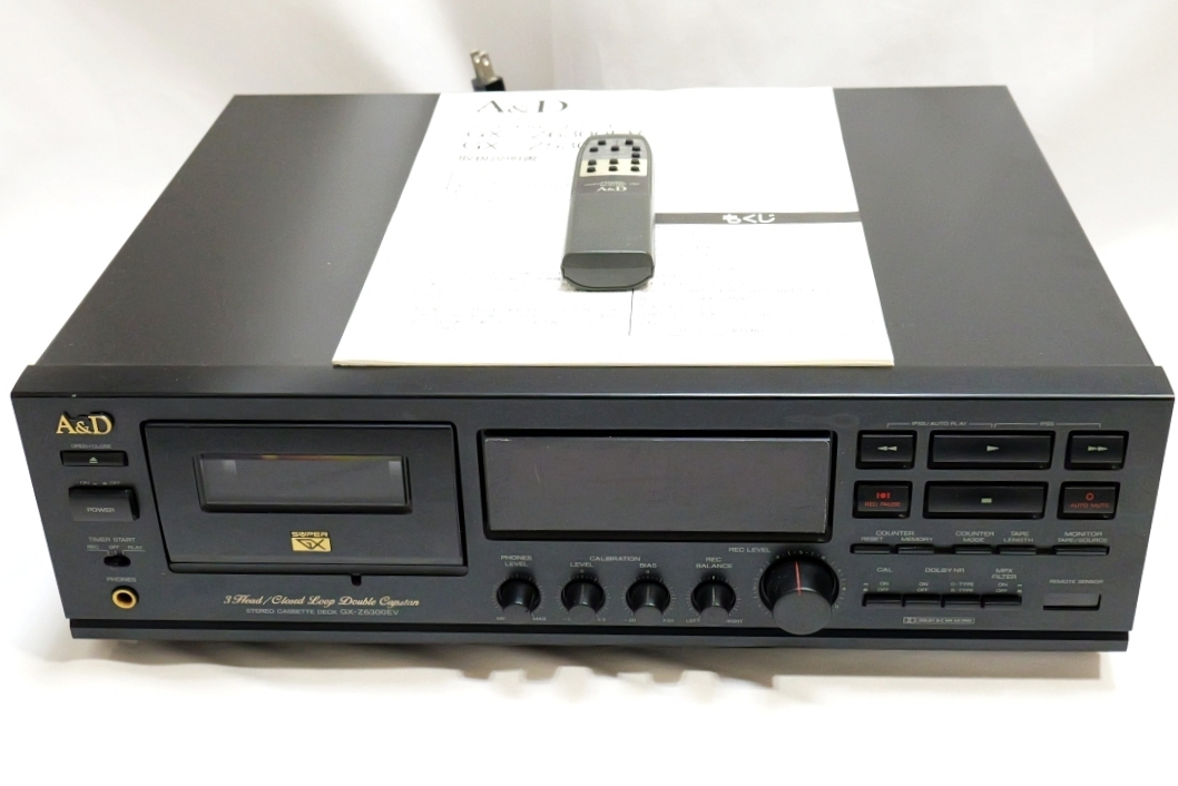 ■②録再できたけどちょい訳あり??A&D AKAI GX-Z6300EV カセットデッキ 赤井拍卖
