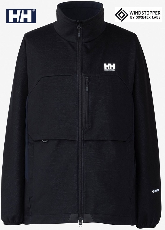 ヘリーハンセン アングラー ゴアテックス ウインドストッパー ソフトシェル フルジップ ジャケット Lサイズ Gore-tex 黒 ブラック拍卖