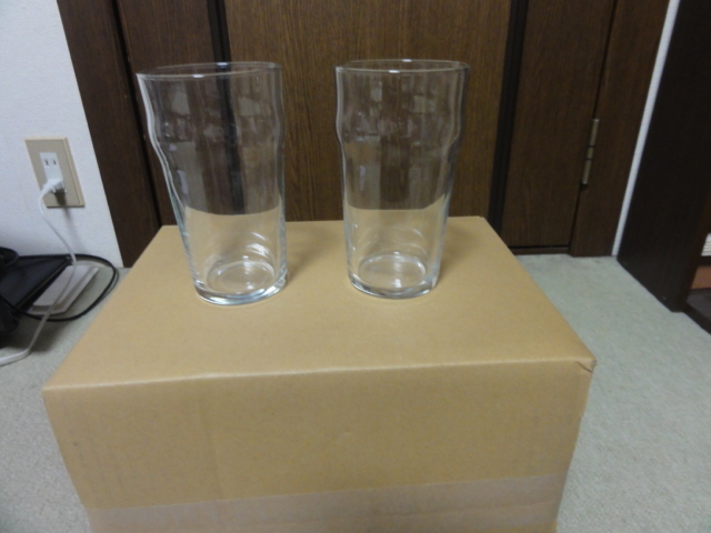 ノニック 1パイント ビアグラス/ガラスタンブラー 新品 2個 未使用拍卖