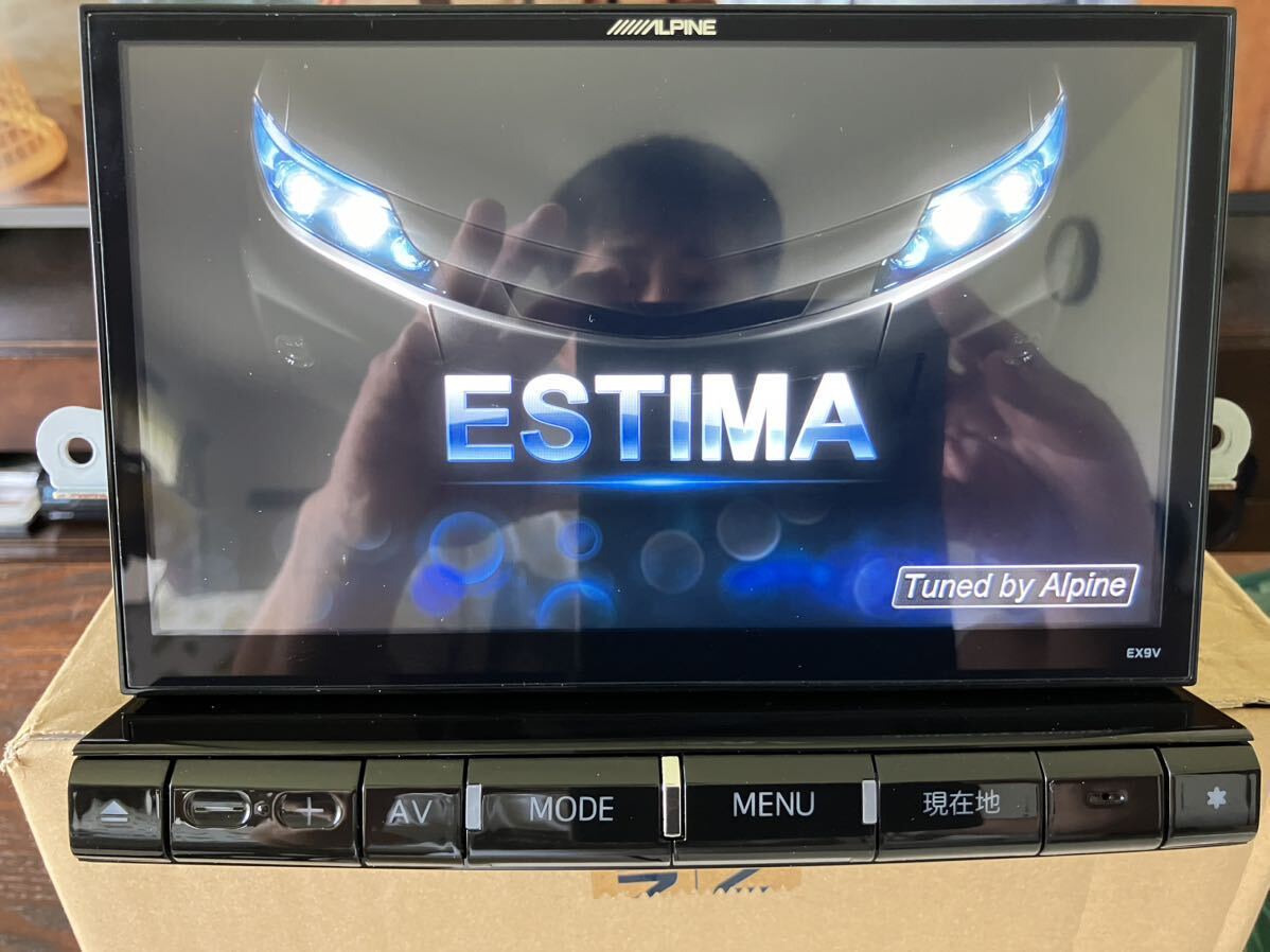 【2023年版】アルパイン EX9V 50後期 エスティマ 専用パーフェクトフィット 新品GPS内蔵アンテナ ステリモ バックカメラ変換 HDMI USB 取説拍卖