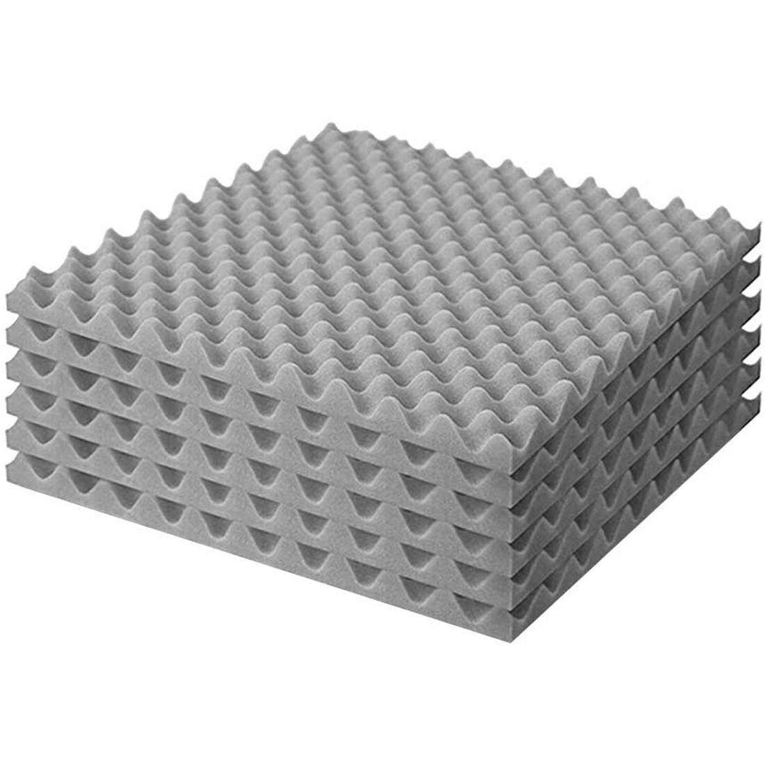 吸音材 防音シート 壁 波型 50x50cm 厚み4cm 6枚セット 防音材 壁 吸音シート 緩衝材 ウレタンフォーム スポンジ拍卖