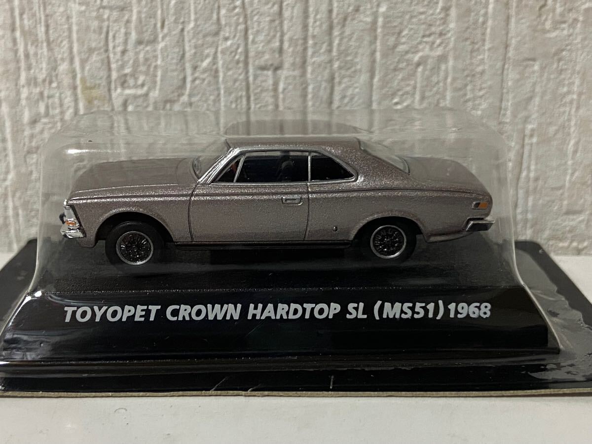 コナミ 1/64 絶版名車コレクション トヨペット クラウン TOYOPET CROWN HARDTOP SL (MS51)1968 トヨタ TOYOTA シルバー拍卖
