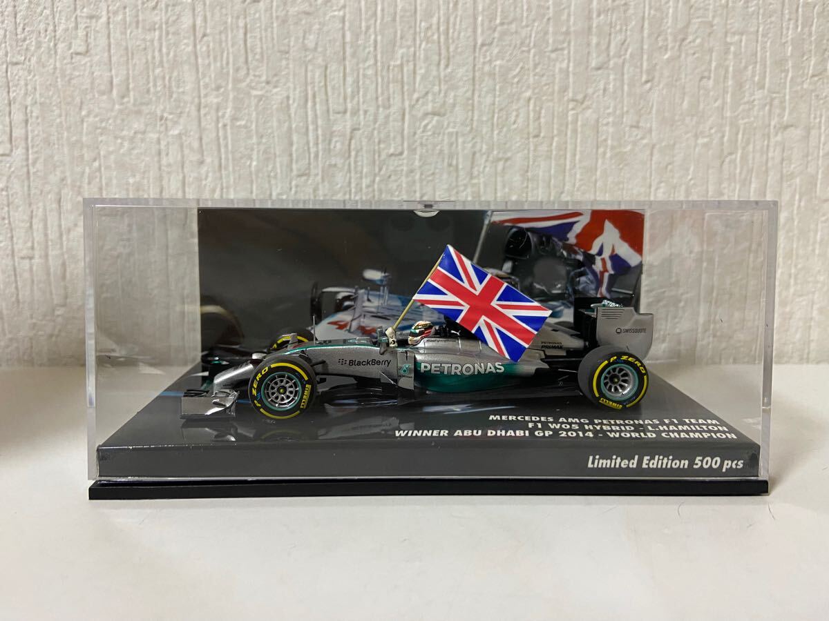 ミニチャンプス ユーロスポーツ別注 1/43 メルセデス AMG W05 ハミルトン 2014 アブダビGP ワールドチャンピオン #44 500pcs F1拍卖