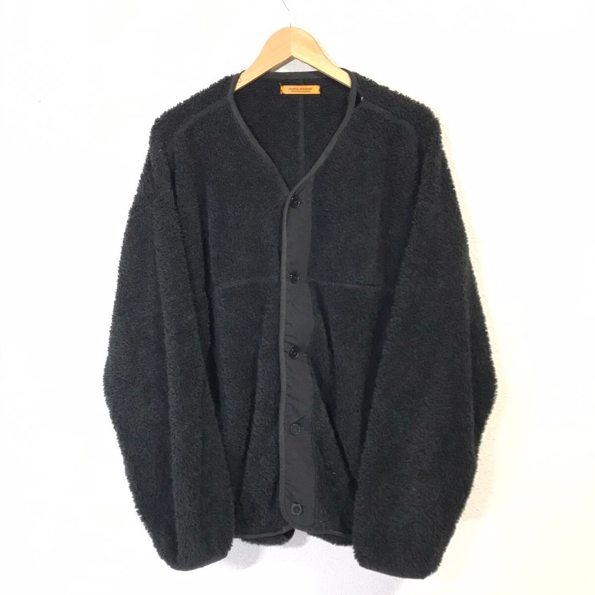 h1521dL JOURNAL STANDARD ジャーナルスタンダード サイズL フリースジャケット ブルゾン カーディガン ブラック 黒 メンズ モコモコ拍卖