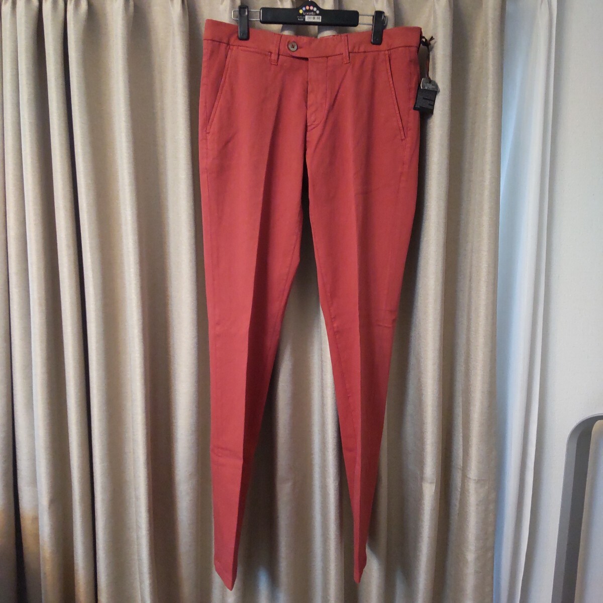 新品■CORNELIANI ID ITALY■コットンストレッチパンツW86■超高級拍卖