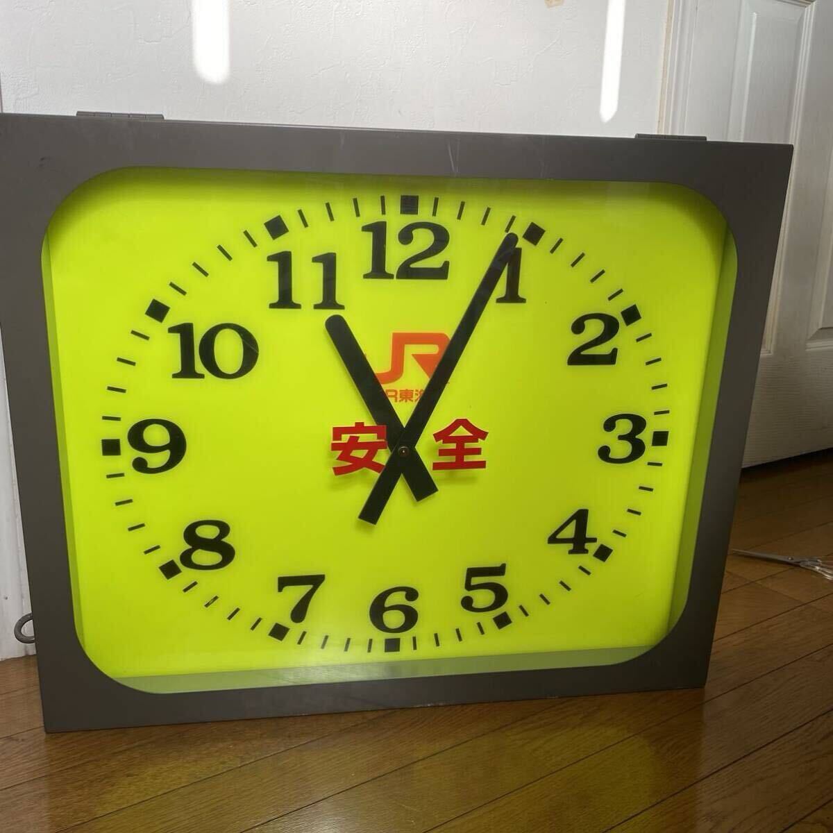 JR東海 電気時計(大井車両所子時計) 検修庫用 不動品 両面時計 新幹線 電車拍卖