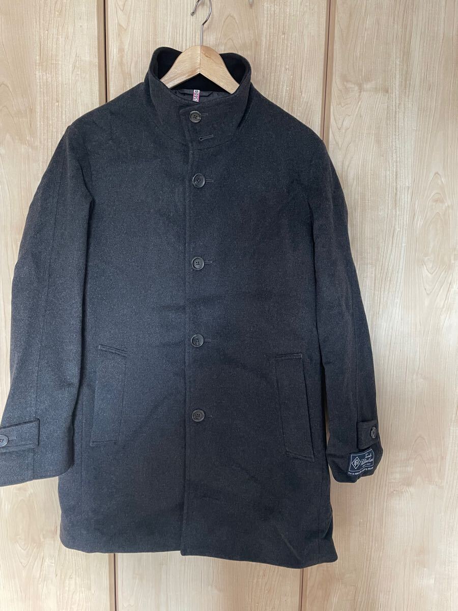 ★美品 BEAMS ビームス スタンドカラーコート チャコールグレー M★拍卖