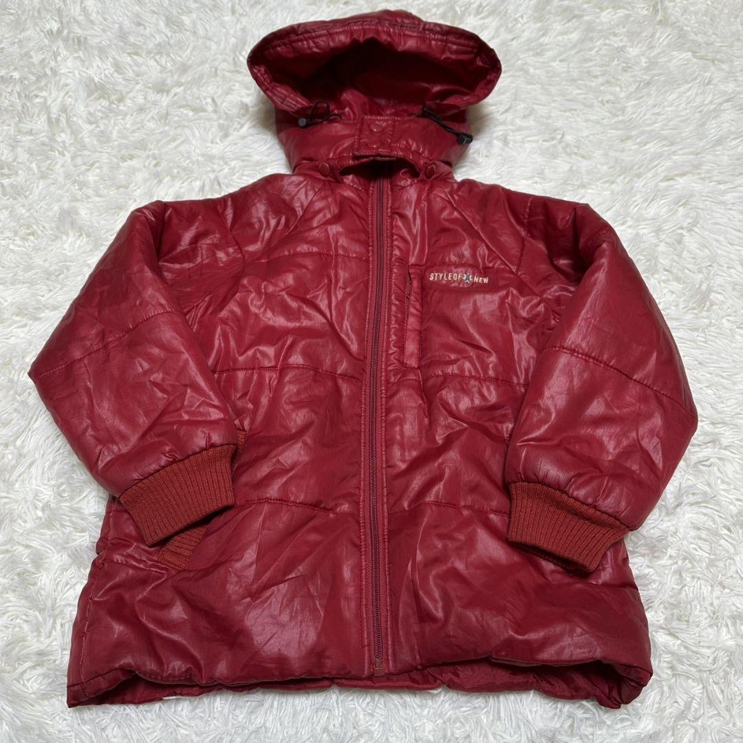 7862【防寒ジャンパー】/子供服/120cm/キッズ/レッド/赤/アウター拍卖