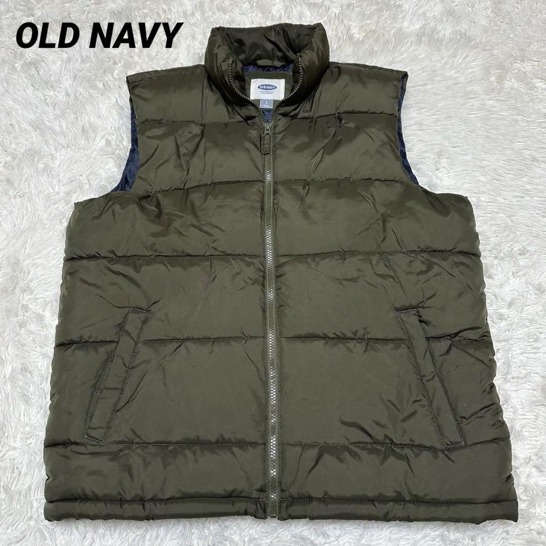 922【オールドネイビー】/OLD NAVY/ダウンベスト/L/グリーン/防寒拍卖