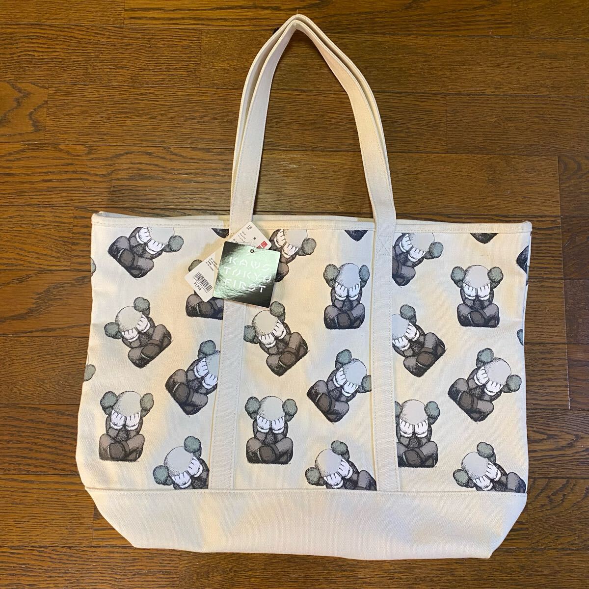 未使用”UNIQLO x KAWS(ユニクロ x カウズ) TOKYO FIRSTキャンバス トートバッグ拍卖