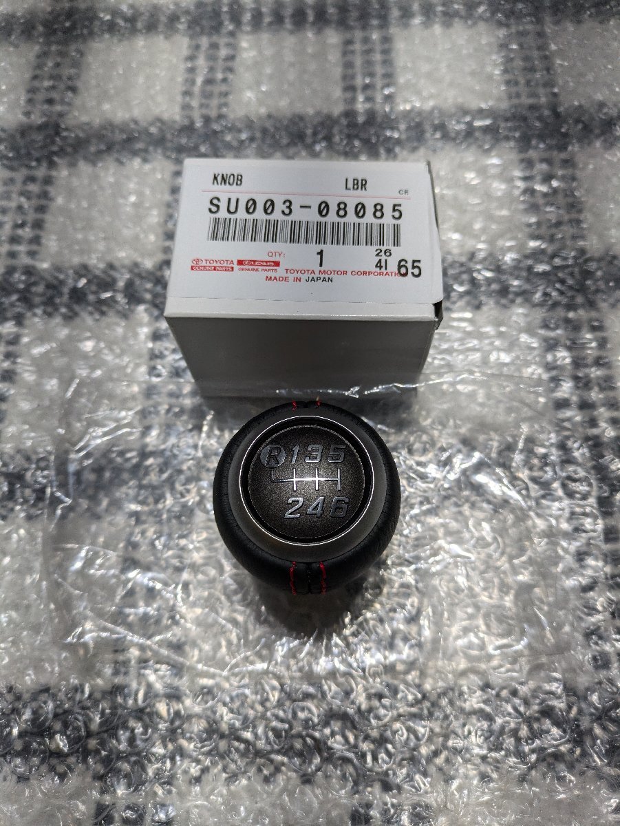 TOYOTA 86 ZN6 BRZ ZC6 後期 本革巻き 純正シフトノブ レッドステッチ6MT 新品拍卖