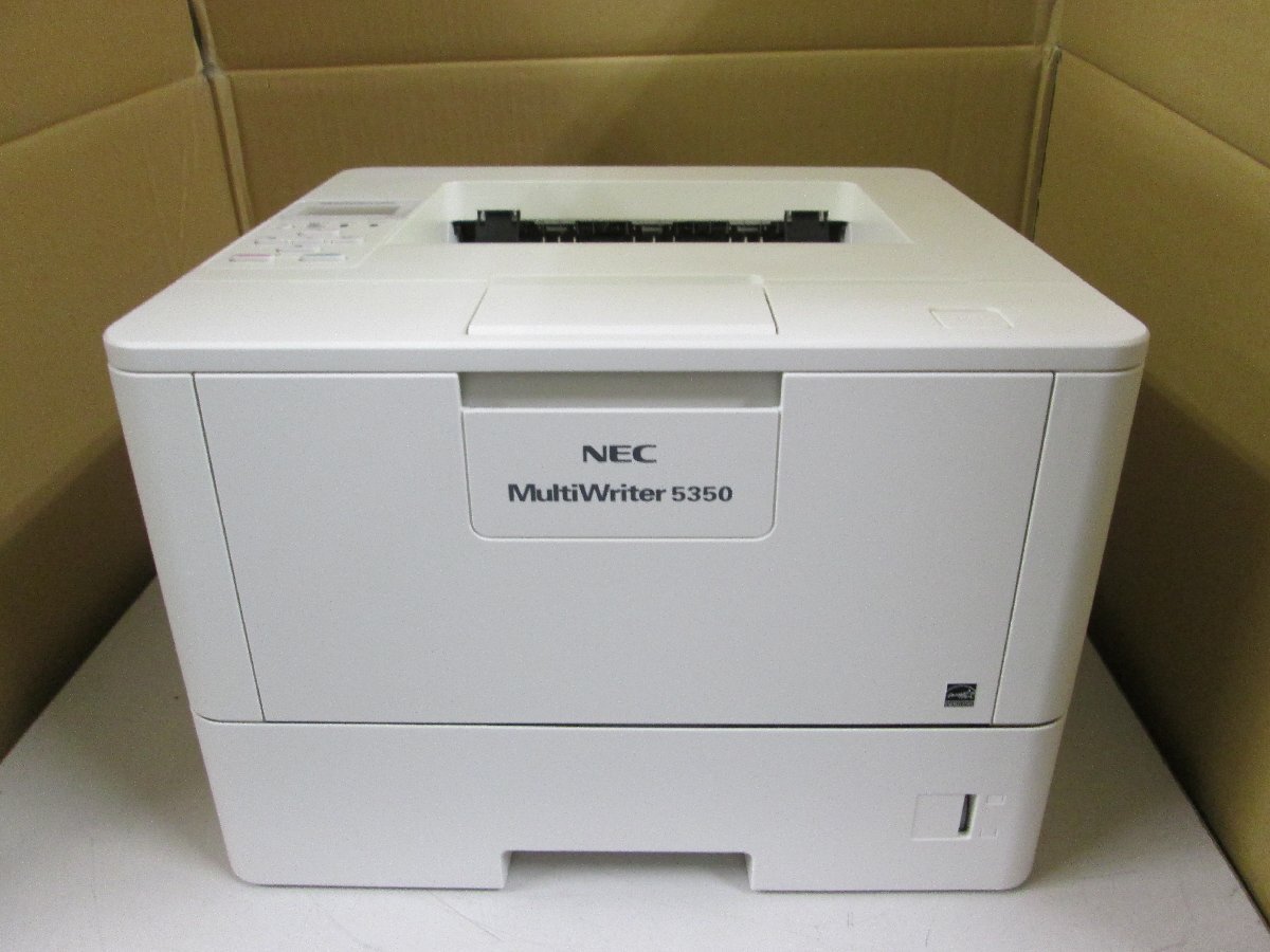 ◎中古レーザープリンタ【NEC MultiWriter 5350】印字枚数 3,744枚 印字状態良好 WIFI(無線LAN)機能付き 中古トナー/ドラム付き◎2412261拍卖