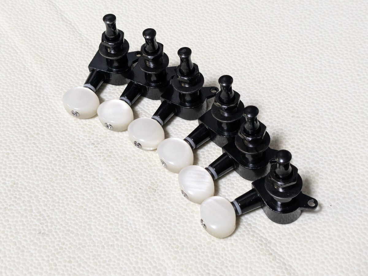 ギター用 ペグ 片側6連 未使用品 ブラック拍卖