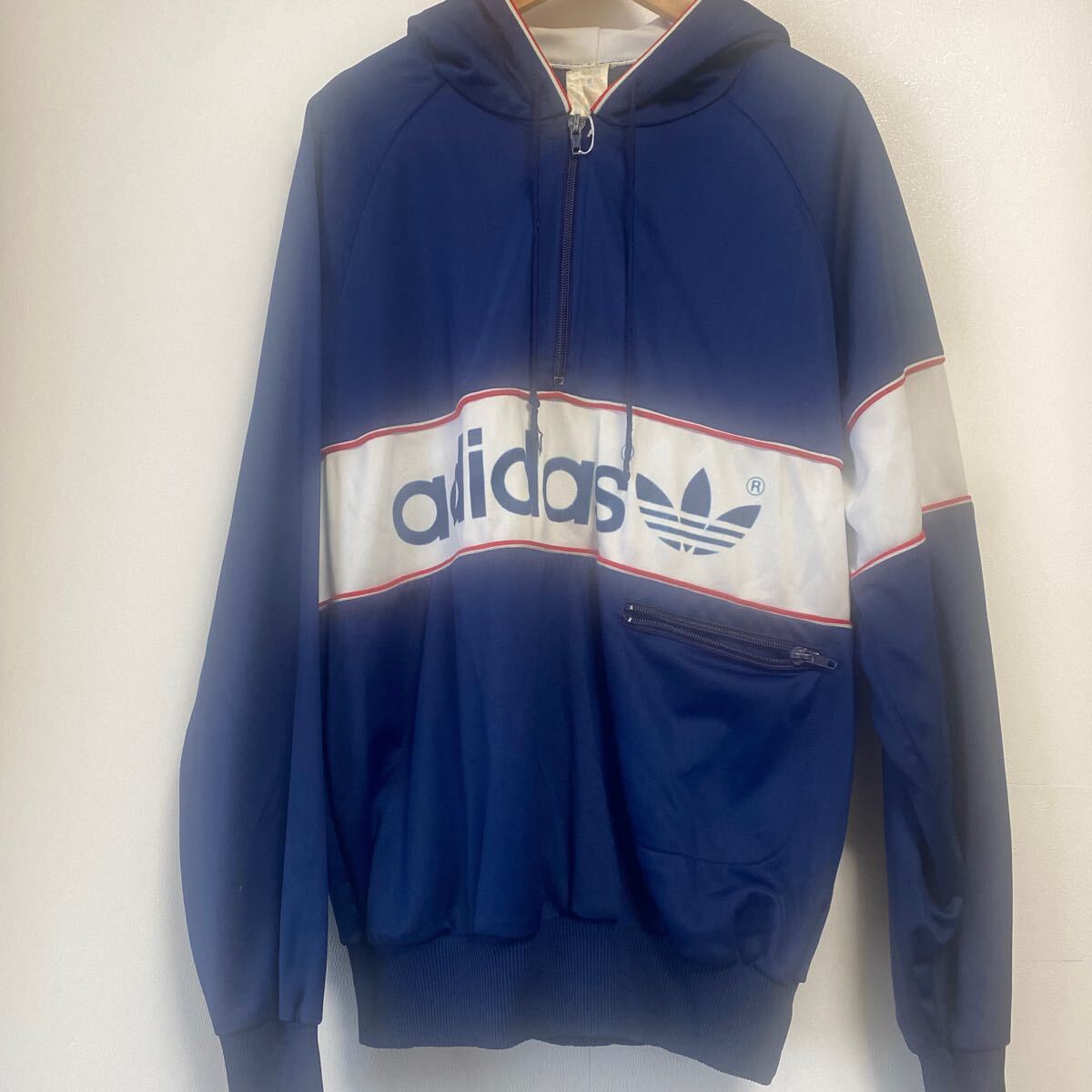 アディダス ビンテージ ロゴ ジップアップパーカー adidas S拍卖