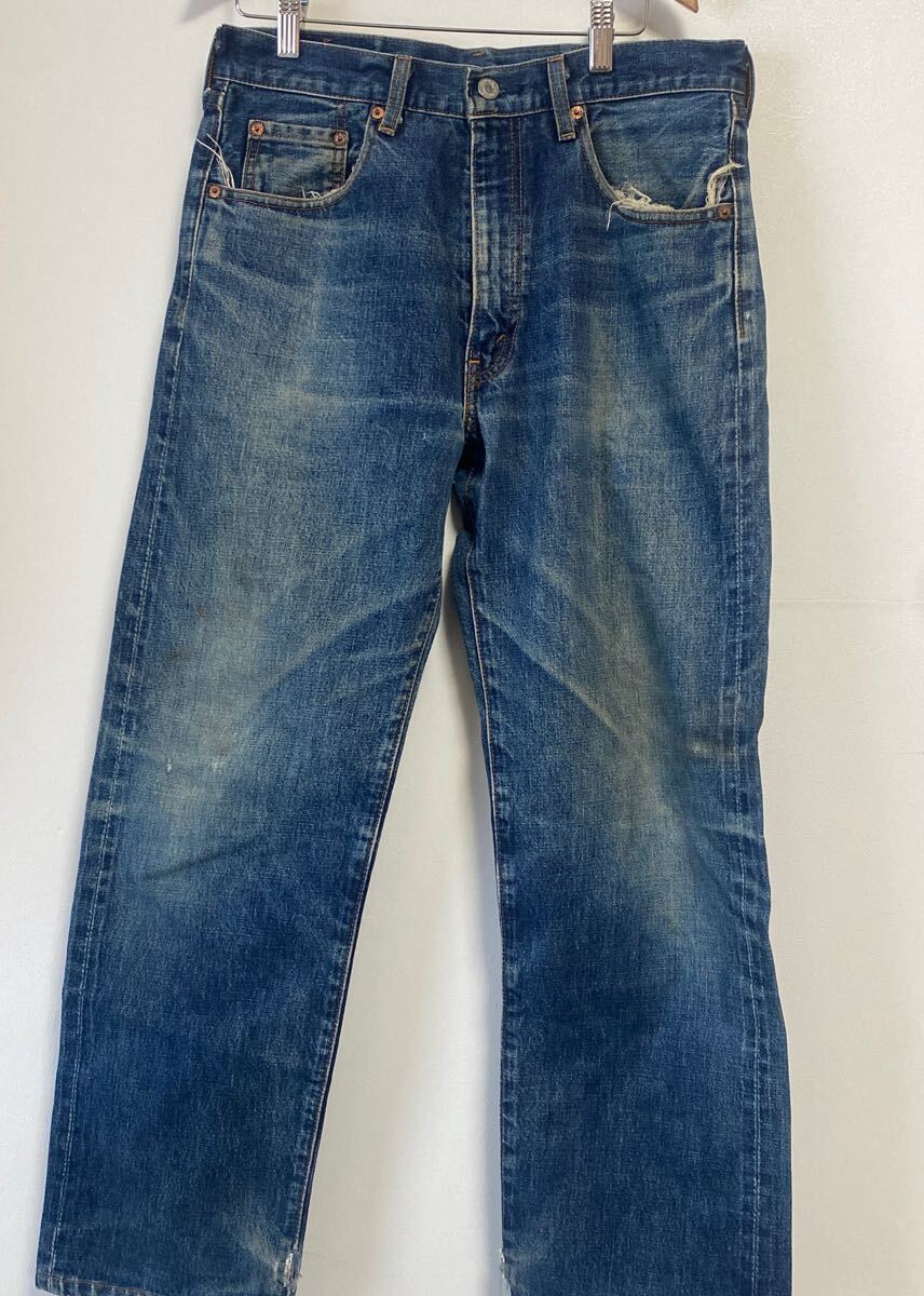 リーバイス502 ジーパン ビックE 赤耳 タロンジップ ビンテージ W32L36拍卖