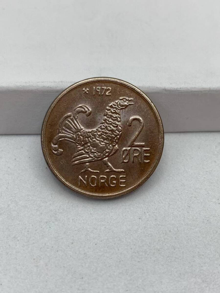 中古 ノルウェー 2鉱石 1972年コイン ⑯拍卖