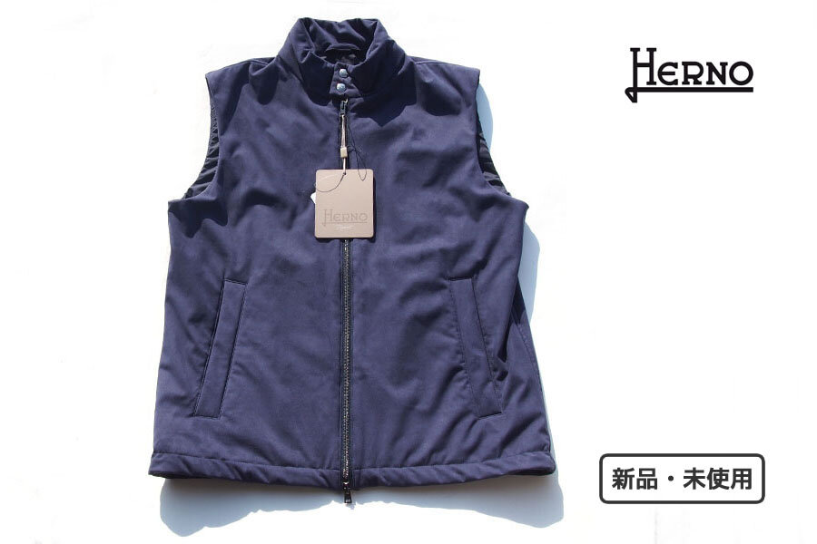【9月末限定セール】送料無料★新品|未使用|ヘルノ|Herno|スエード調 RESORT ベスト|48拍卖