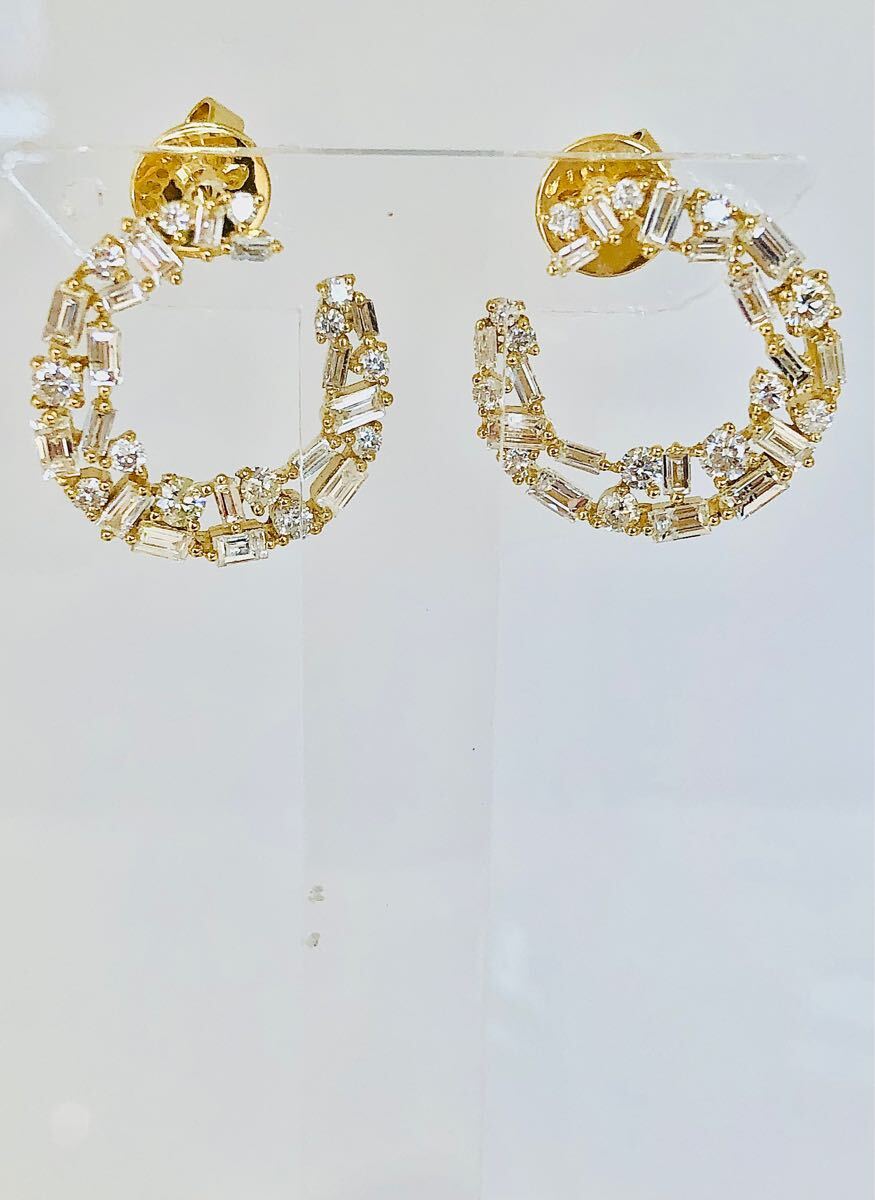 ジュエリーショービダイヤモンドピアス(K18YG)拍卖