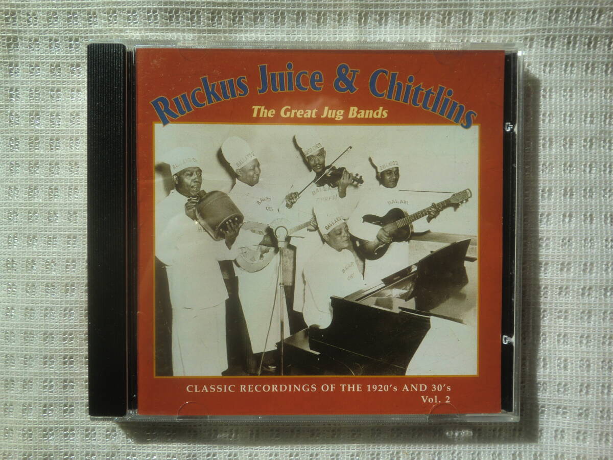 ★US ORG CD★RUCKUS JUICE & CHITTLINS★THE GREAT JUG BANDS VOL.2★98'AMERICAN TRADITIONAL名盤★拍卖