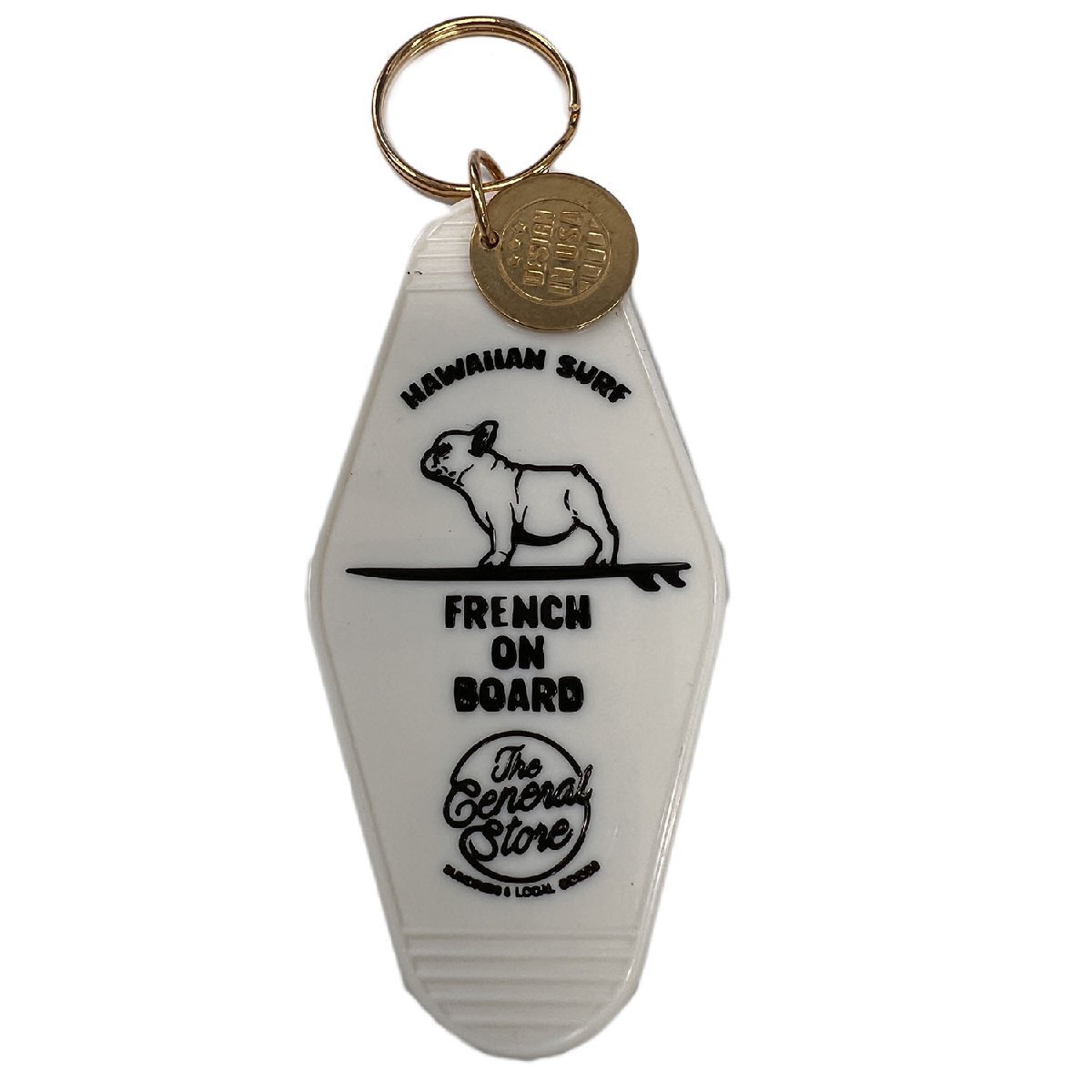 ◆送料\140◆【モーテルキーホルダー】※《FRENCH ON BOARD / ホワイト》 フレンチブルドッグ ホテル キータグ キーホルダー拍卖