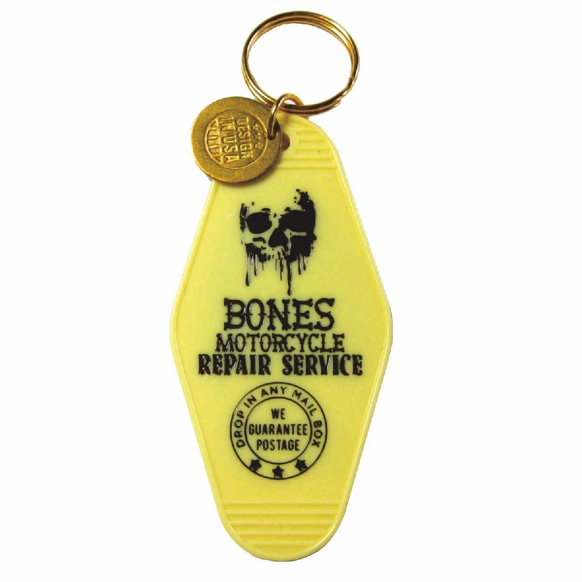 ◆送料\140◆【モーテルキーホルダー】※《BONES / アイボリー》 スカル ホテル キータグ キーホルダー拍卖