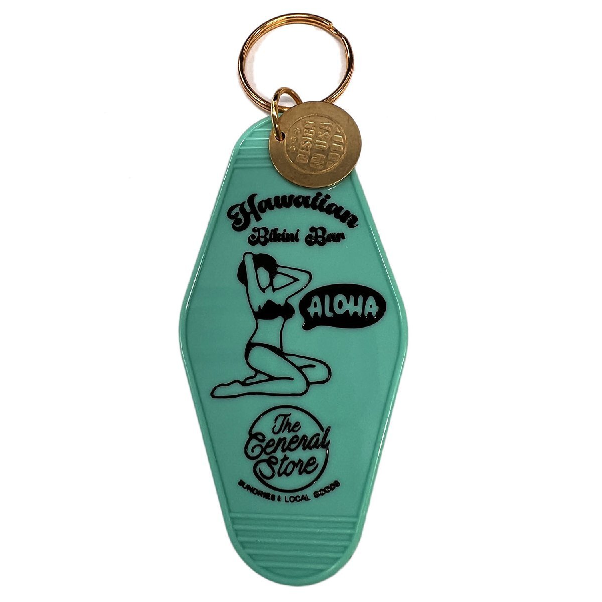 ◆送料\140◆【モーテルキーホルダー】※《HAWAIIAN BIKINI BAR / ミント》 ハワイ ホテル キータグ キーホルダー拍卖