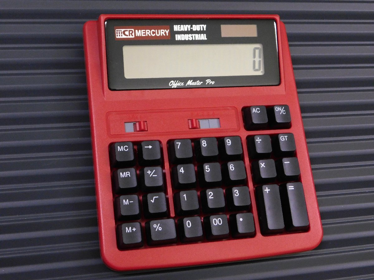 新品【MERCURY・マーキュリー】※《ソーラーカリキュレーター / レッド》 (MESOCARD) アメリカン雑貨 レトロ風電卓拍卖