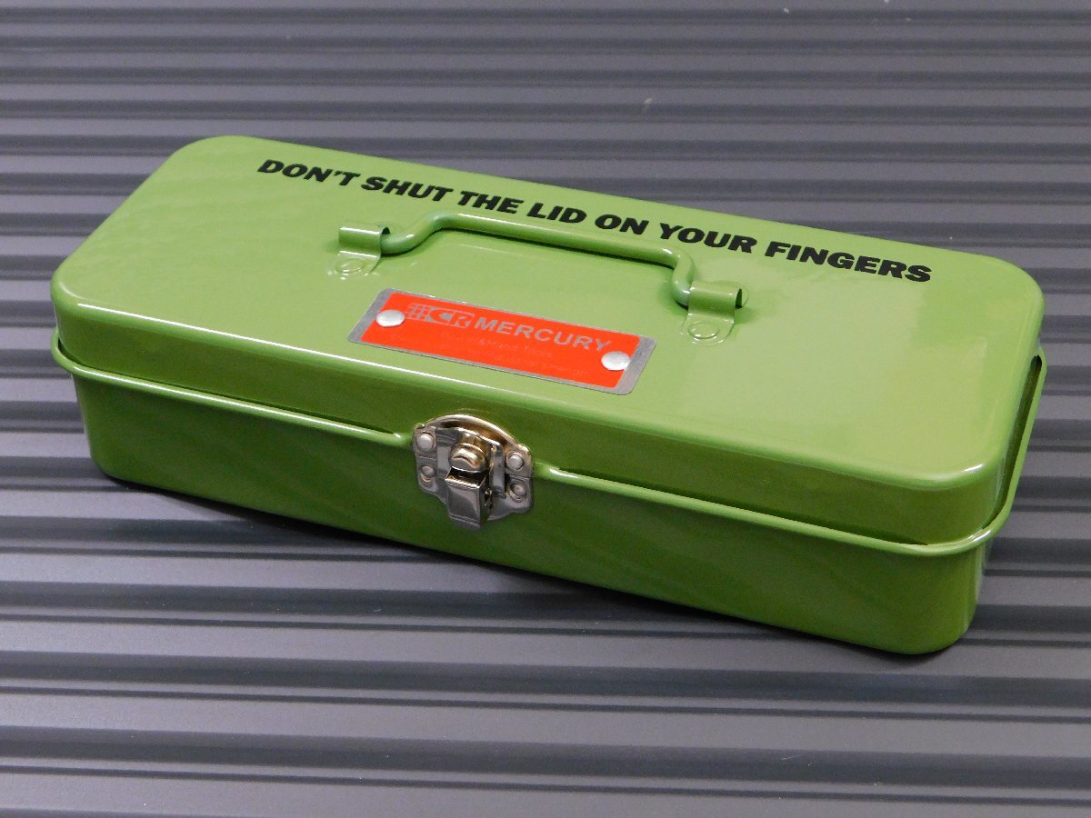 【MERCURY・マーキュリー】※《ブリキミニツールボックス / カーキ》 (MEBUMTBK) 工具箱 ブリキ製 インダストリアル拍卖