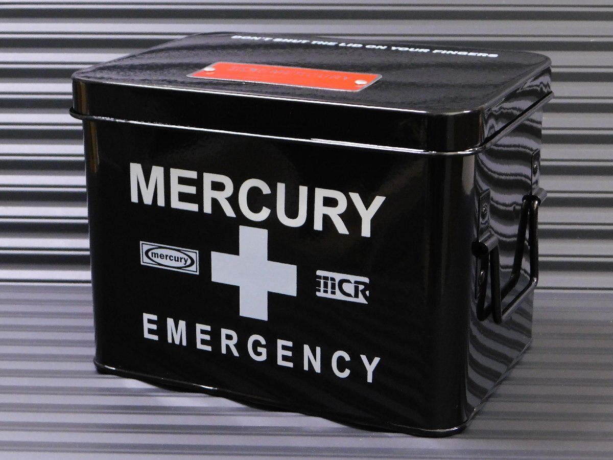 【MERCURY・マーキュリー】※《エマージェンシーボックス / ブラック》 (MEBUEBBK) 救急箱 ブリキ製 インダストリアル拍卖