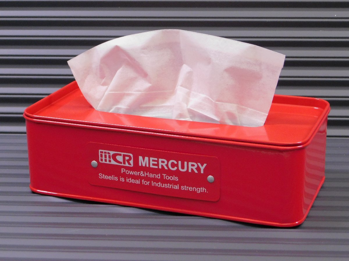 【MERCURY・マーキュリー】※《ブリキティッシュボックス / レッド》 (MEBUTBRD) ブリキ製 インダストリアル ビンテージ拍卖