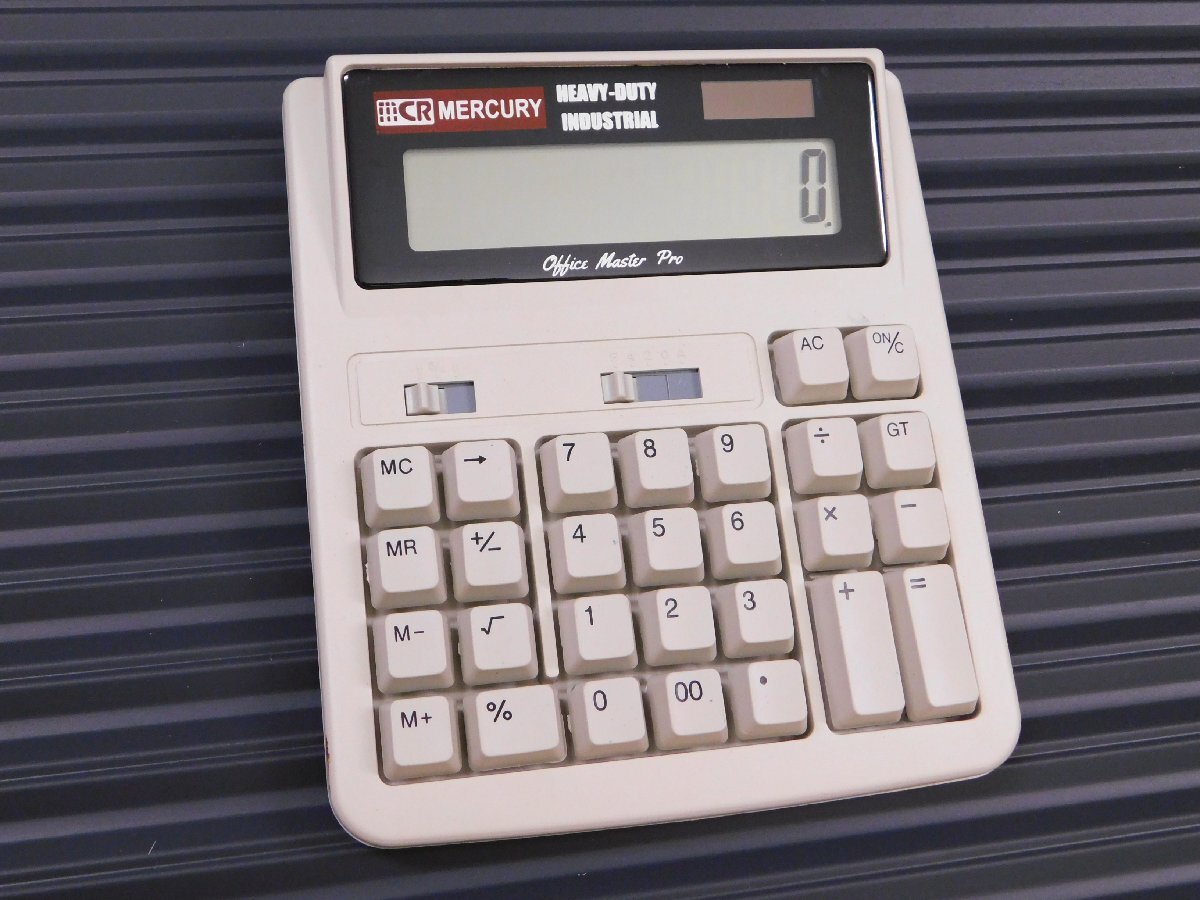新品【MERCURY・マーキュリー】※《ソーラーカリキュレーター / ベージュ》 (MESOCABE) アメリカン雑貨 レトロ風電卓拍卖