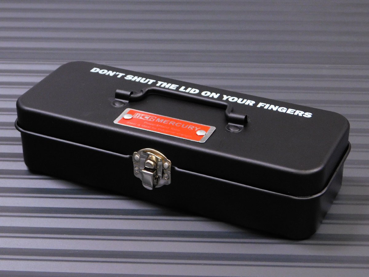 【MERCURY・マーキュリー】※《ブリキミニツールボックス / マットブラック》 (MEBUMTBM) 工具箱 ブリキ製 インダストリアル拍卖