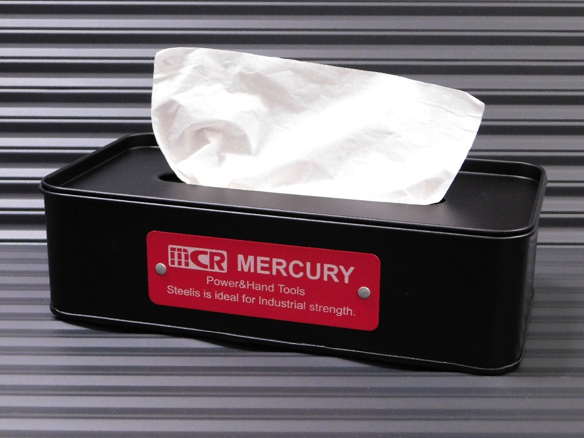 【MERCURY・マーキュリー】※《ブリキティッシュボックス / マットブラック》 (MEBUTBMB) ブリキ製 インダストリアル ビンテージ拍卖