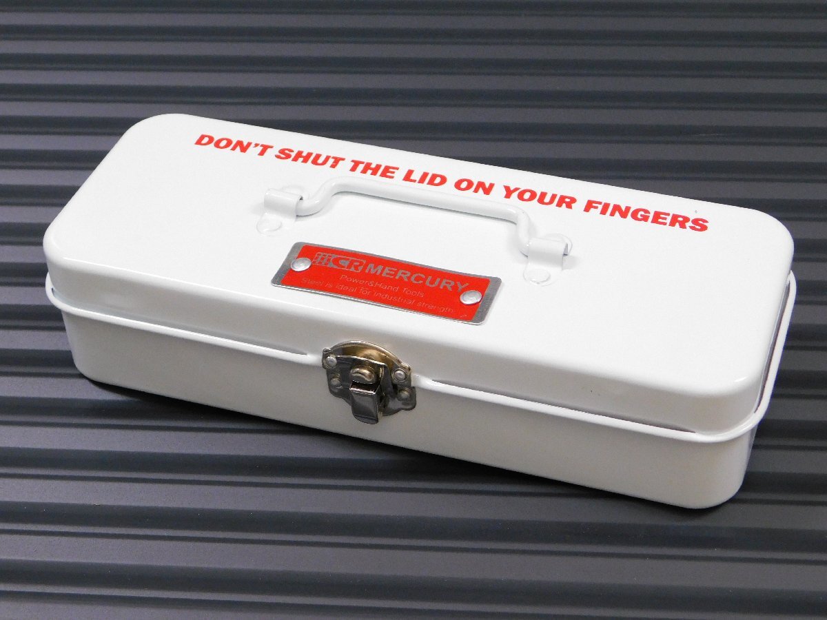 【MERCURY・マーキュリー】※《ブリキミニツールボックス / ホワイト》 (MEBUMTBW) 工具箱 ブリキ製 インダストリアル拍卖
