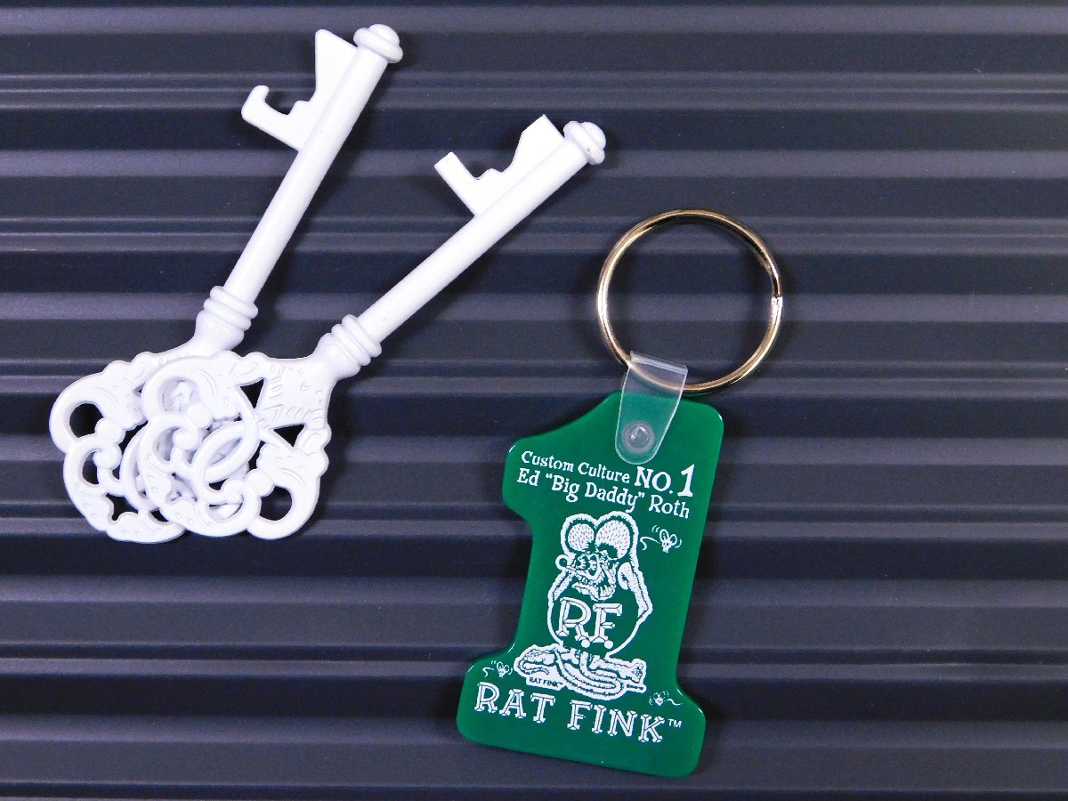 ◆送料\110◆【Rat Fink・ラットフィンク】※《#1 キーリング / グリーン》 RKF040 MOONEYES ナンバーワン キーホルダー拍卖