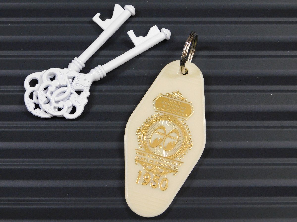 ◆送料\140◆【MOON Equipped・ムーンアイズ】※《ホテルキータグ / アンティークホワイト》 MKR173AW MOONEYES キーホルダー拍卖