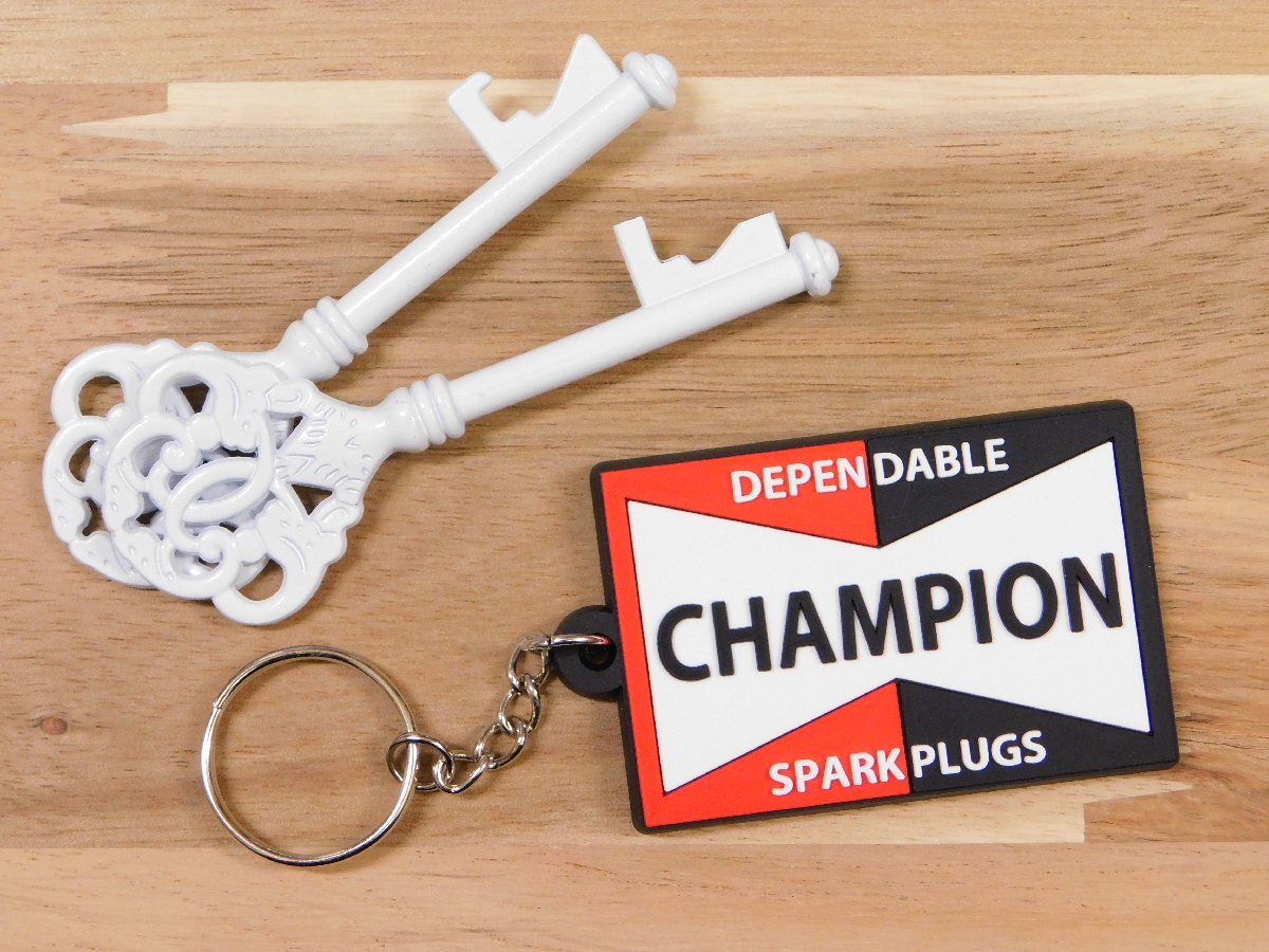 ◆送料\110◆【CHAMPION・チャンピオンプラグ】※《企業ロゴ・ラバーキーホルダー》 アメリカン雑貨 キーリング RC049拍卖