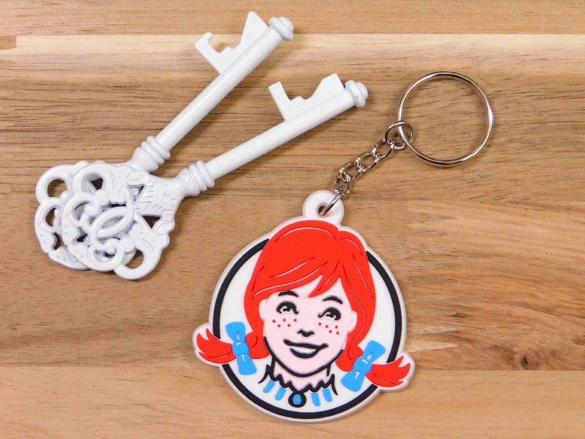 ◆送料\110◆【Wendy's・ウェンディーズ①】※《企業ロゴ・ラバーキーホルダー》 アメリカン雑貨 キーリング RC001拍卖