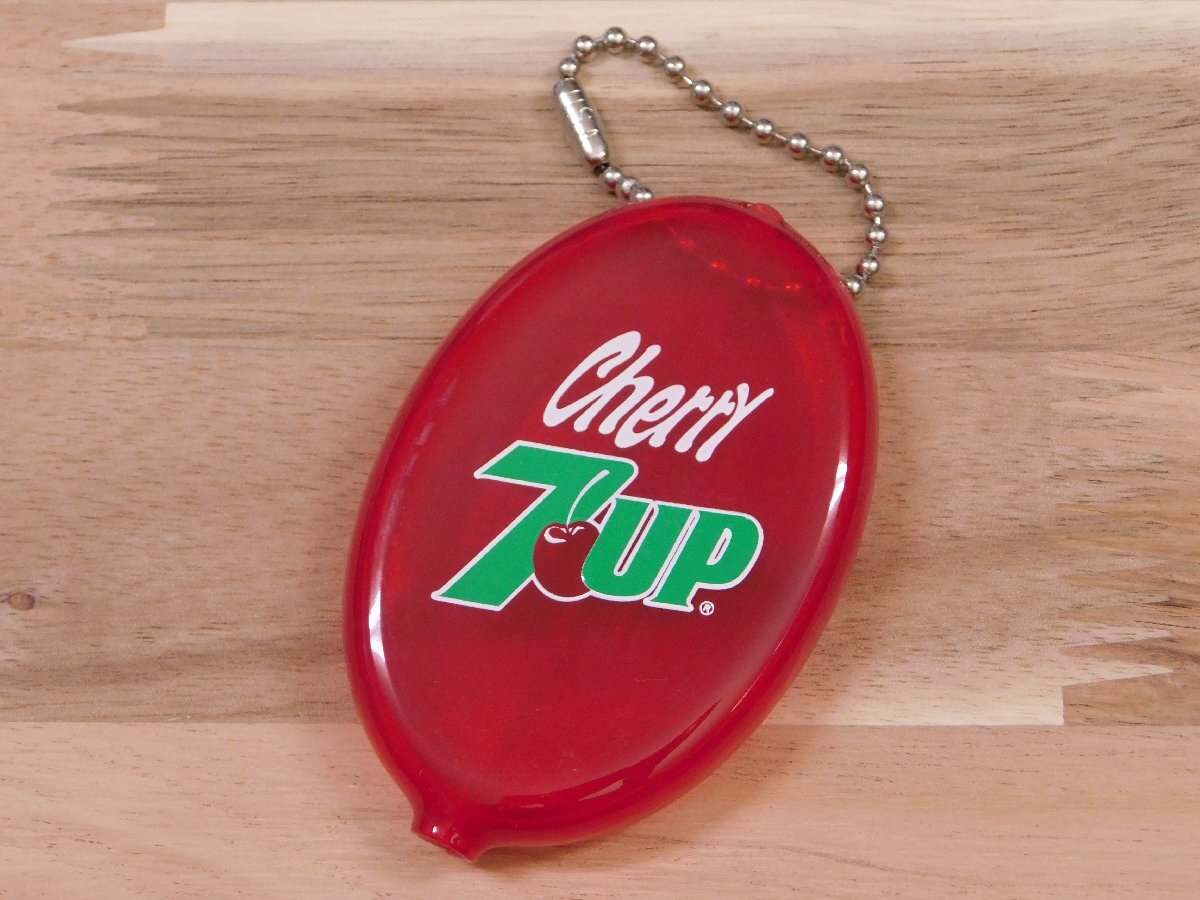 送料¥140【 7UP・セブンアップ】※《ラバーコインケース / レッド》 チェリー 小銭入れ アメリカン雑貨拍卖
