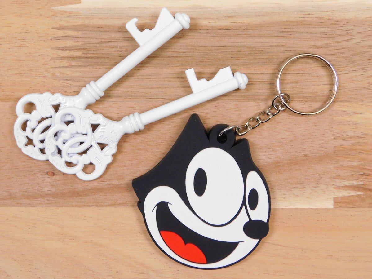 ◆送料\110◆【Felix the Cat・フィリックス】※《キャラクターラバーキーホルダー》 アメリカン雑貨 キーリング RC009拍卖
