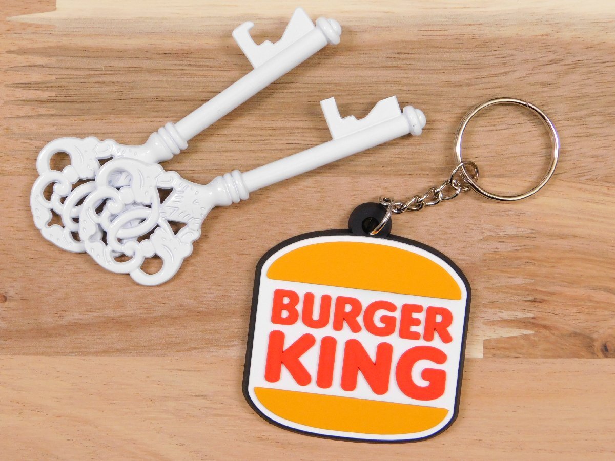 ◆送料\110◆【BURGER KING・バーガーキング】※《企業ロゴ・ラバーキーホルダー》 アメリカン雑貨 キーリング RC031拍卖