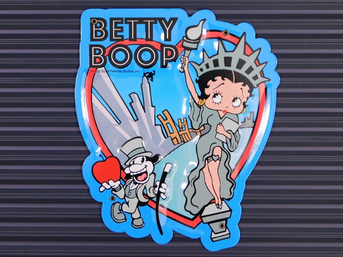 ◆送料無料◆【ベティちゃん・Betty Boop】※《ミニエンボスメタルサイン / 自由の女神》 アメリカン雑貨 エンボス看板 ブリキ看板 137拍卖