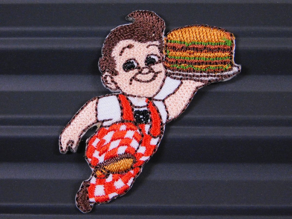◆送料\110◆【Big Boy・ビッグボーイ】※《ミニアイロン刺繍ワッペン》 アメリカン雑貨 刺繍ワッペン アイロンワッペン拍卖