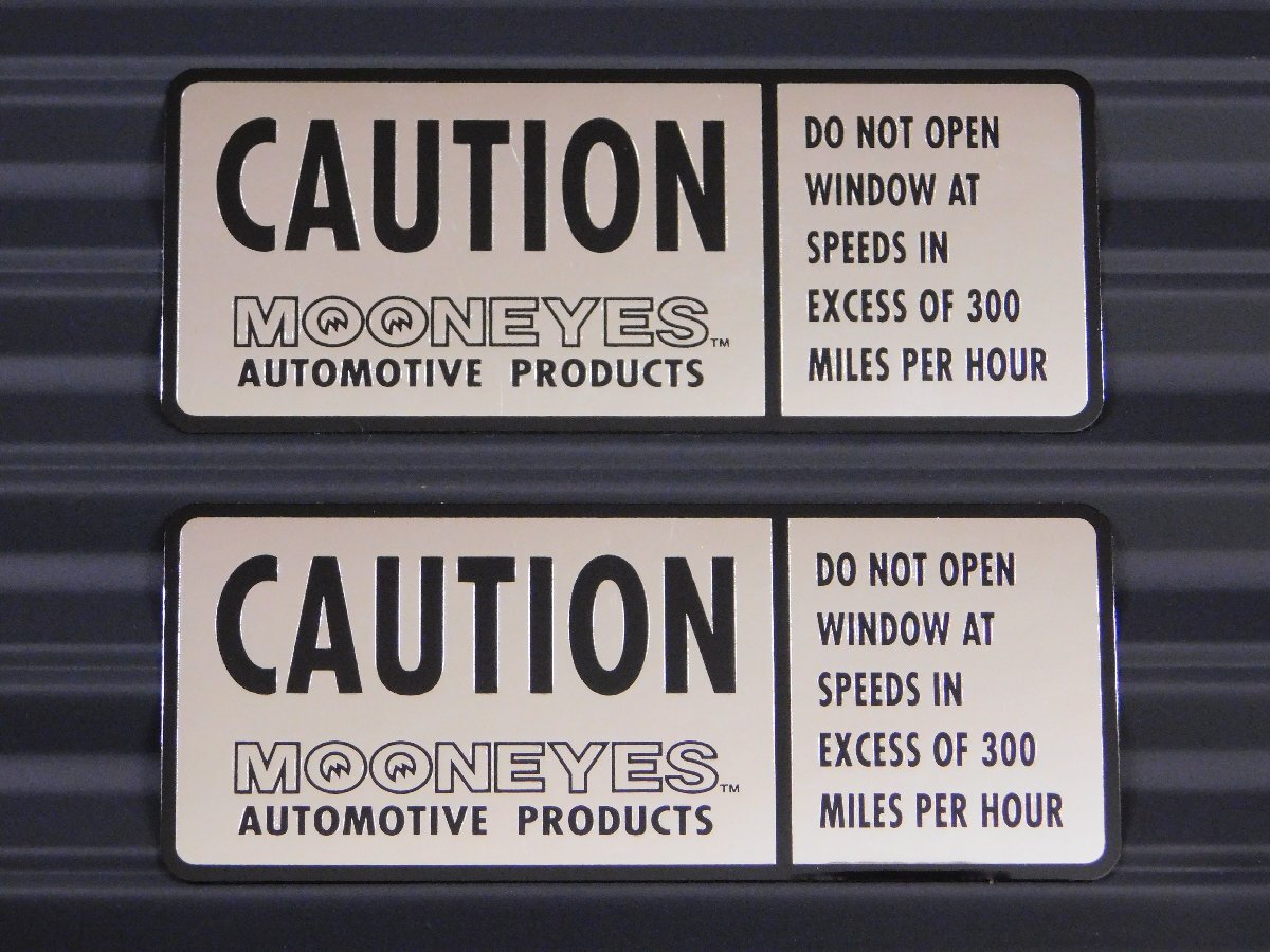 ◆送料\110◆【MOONEYES・ムーンアイズ】※《CAUTIONステッカー・コーションステッカー / 2枚セット》 DM165 ミラータイプ拍卖