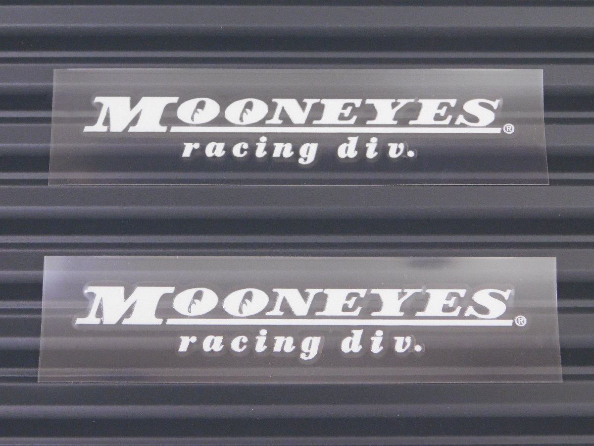 ◆送料\110◆【MOONEYES・ムーンアイズ】※《racing div.抜きデカール・ホワイト / 2枚セット》 DM126WH 転写式 抜きタイプ拍卖